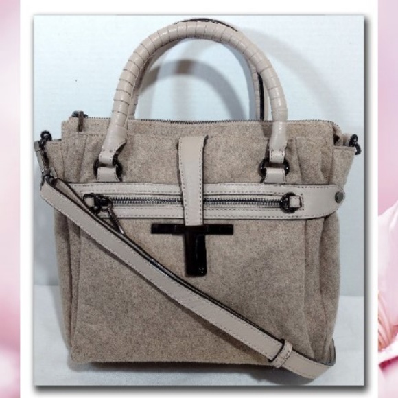 Elliott Lucca Handbags - Elliott Lucca TARA Mushroom Fabric Satchel Bag